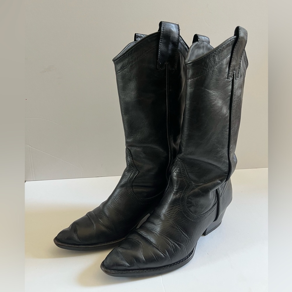 Zara Black Heeled Boots
